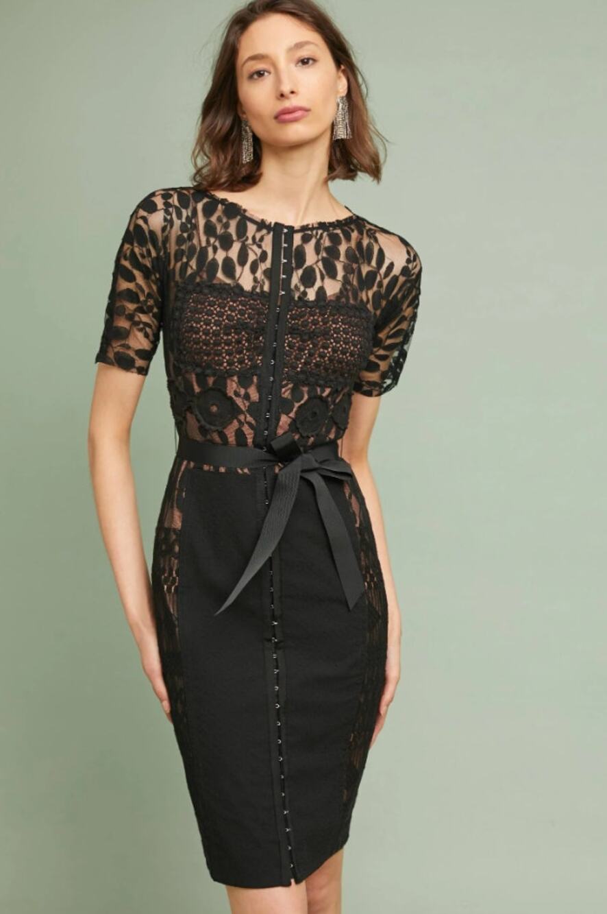 Anthropologie Beguile by Byron Lars Carissima Lace Sheath Dress Size 0